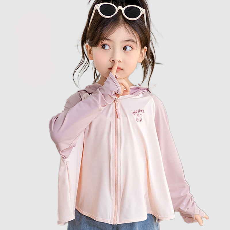 Kinder UV-Schutzjacke mit Kapuze und atmungsaktiven Eigenschaften EB