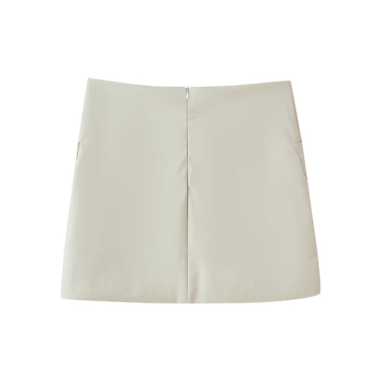 Damen Minirock mit dekorativen Schnürdetails und praktischen Taschen EB