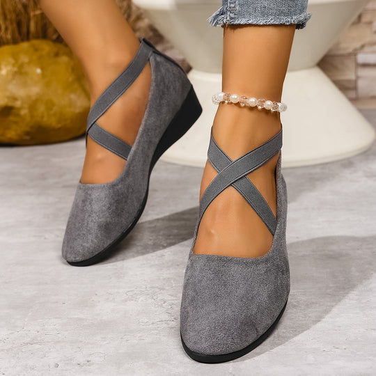 Damen Klassische Ballerinas aus weichem Wildleder EB