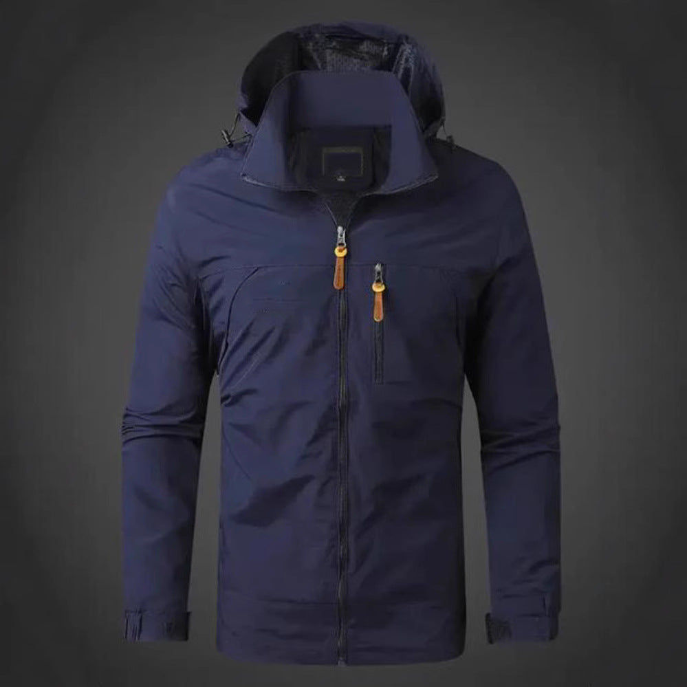 Herren Wetterfeste Funktionsjacke mit verstellbarer Kapuze EB