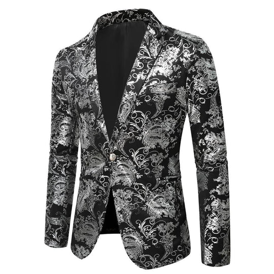 Herren eleganter Goldmuster Blazer EB