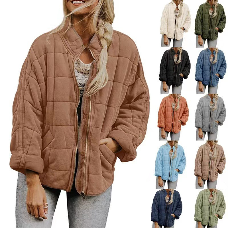 Damen Quilted Jacke mit praktischen Taschen und schnittfestem Design EB