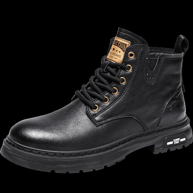 Herren Robuste Schnürstiefel mit rutschfester und dämpfender Sohle EB
