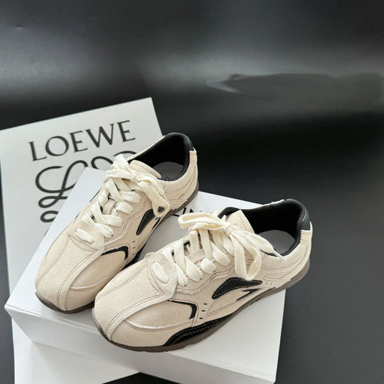 Damen Komfortable Freizeitsneaker mit atmungsaktivem Wildleder-Obermaterial und dämpfender Sohle EB