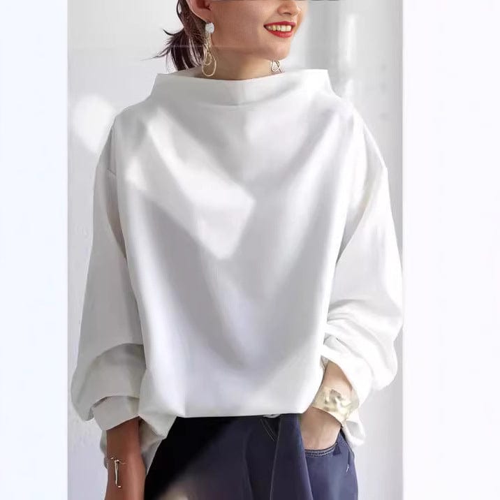 EB | Elegante Loose-Fit Rollkragenbluse