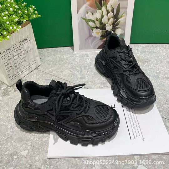 Damen Sportliche Sneakers mit robustem Obermaterial und atmungsaktiver Netzstruktur EB