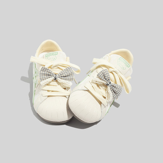 Damen Sportliche Sneakers mit verspieltem Schleifenakzent und atmungsaktivem Mesh-EB