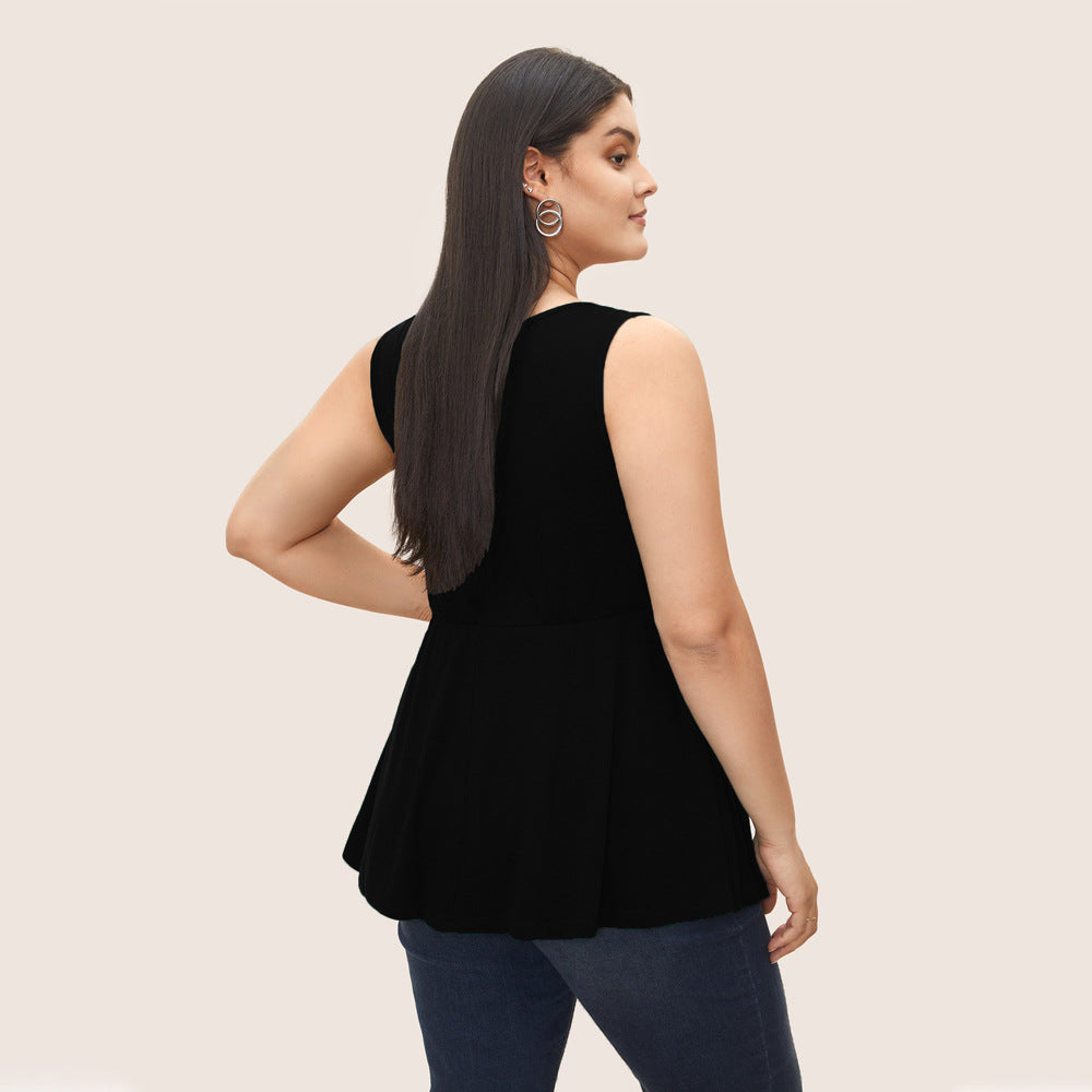 Damen Freizeitkleid mit taillierten Details und schwingendem Rock EB