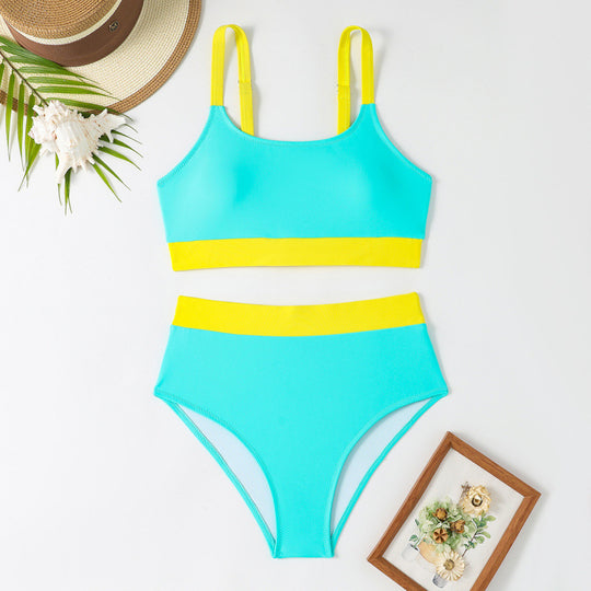 Damen Bikini-Set mit hohem Bund und sportlichem Schnitt EB