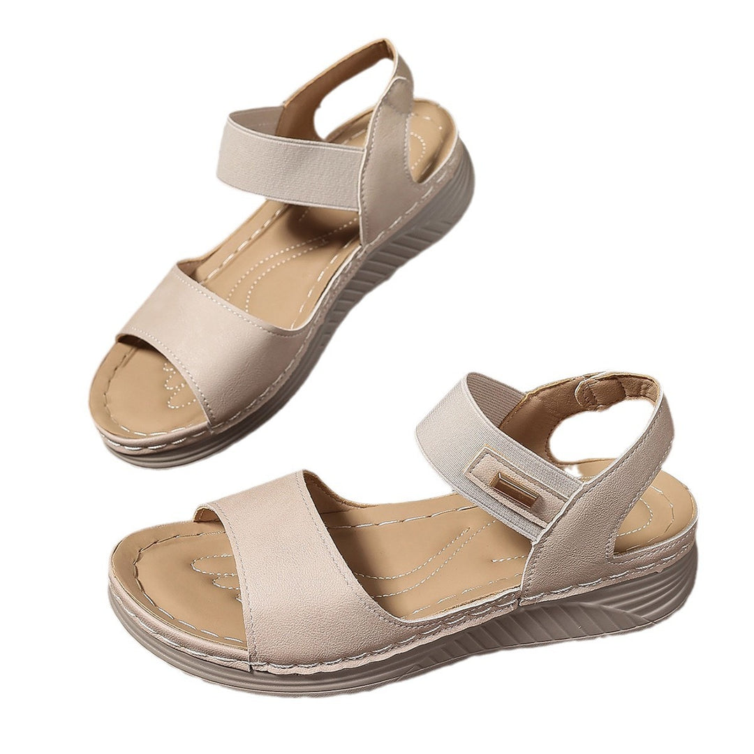 Damen bequeme Wedgesandalen mit verstellbarem Riemendesign und anatomischer Fußbettgestaltung EB