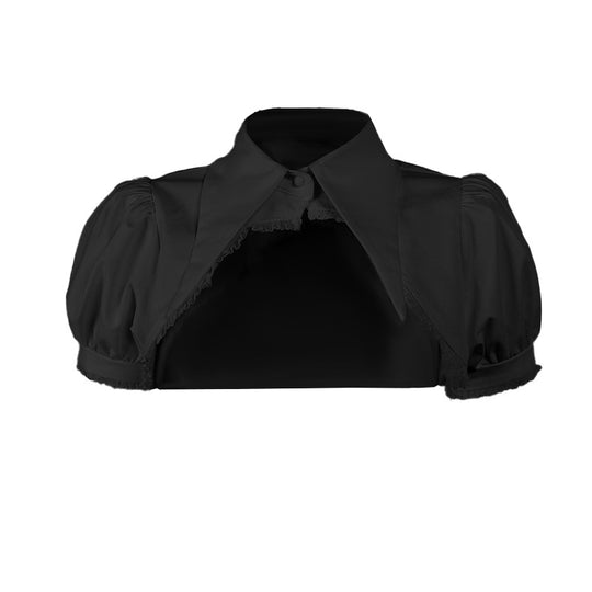 Damen figurbetonte Bluse mit Rüschendetails und Schnürung EB