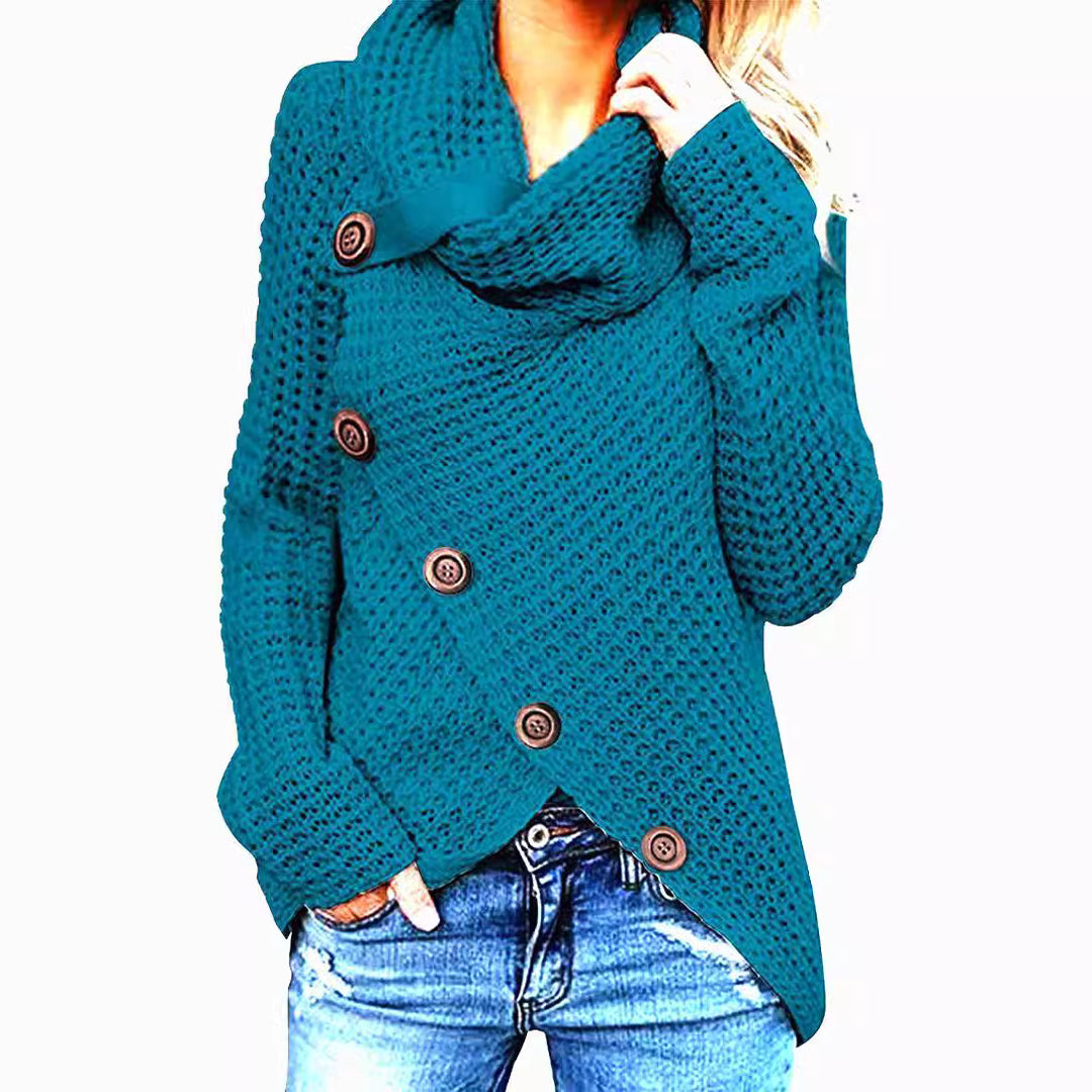 Damen Strickjacke mit asymmetrischem Schnitt und Kragen EB