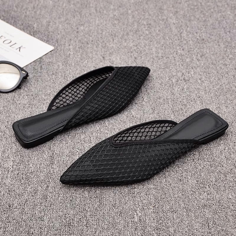 Damen spitze Mules mit Netzdesign EB