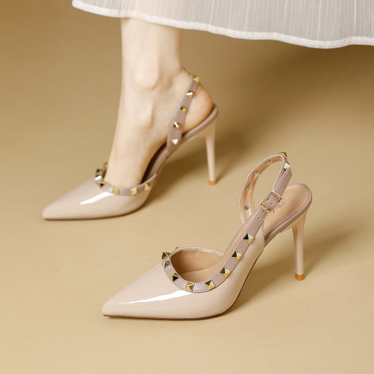 Damen Slingback-Pumps mit eleganter Stud-Applikation EB