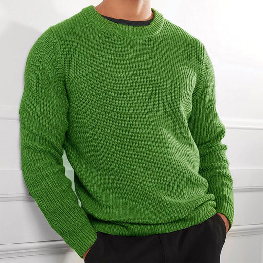 Herren Grobstrickpullover mit strukturiertem Design und hochgeschlossenem Kragen EB