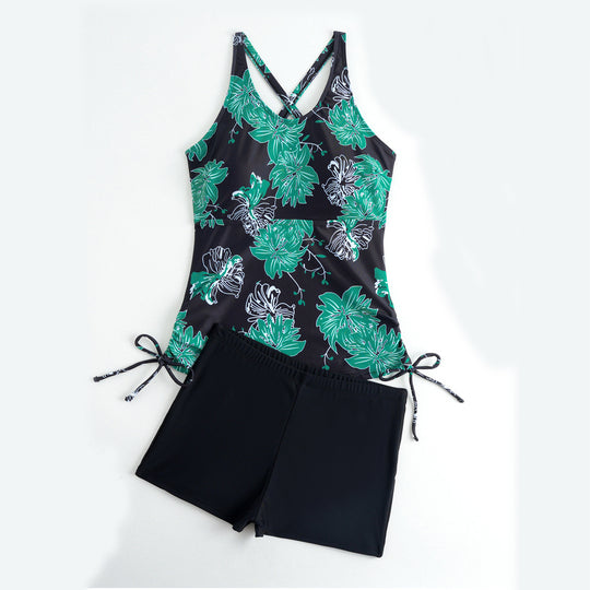 Damen Schwimm-Set mit verstellbaren Trägern und lässiger Hose EB