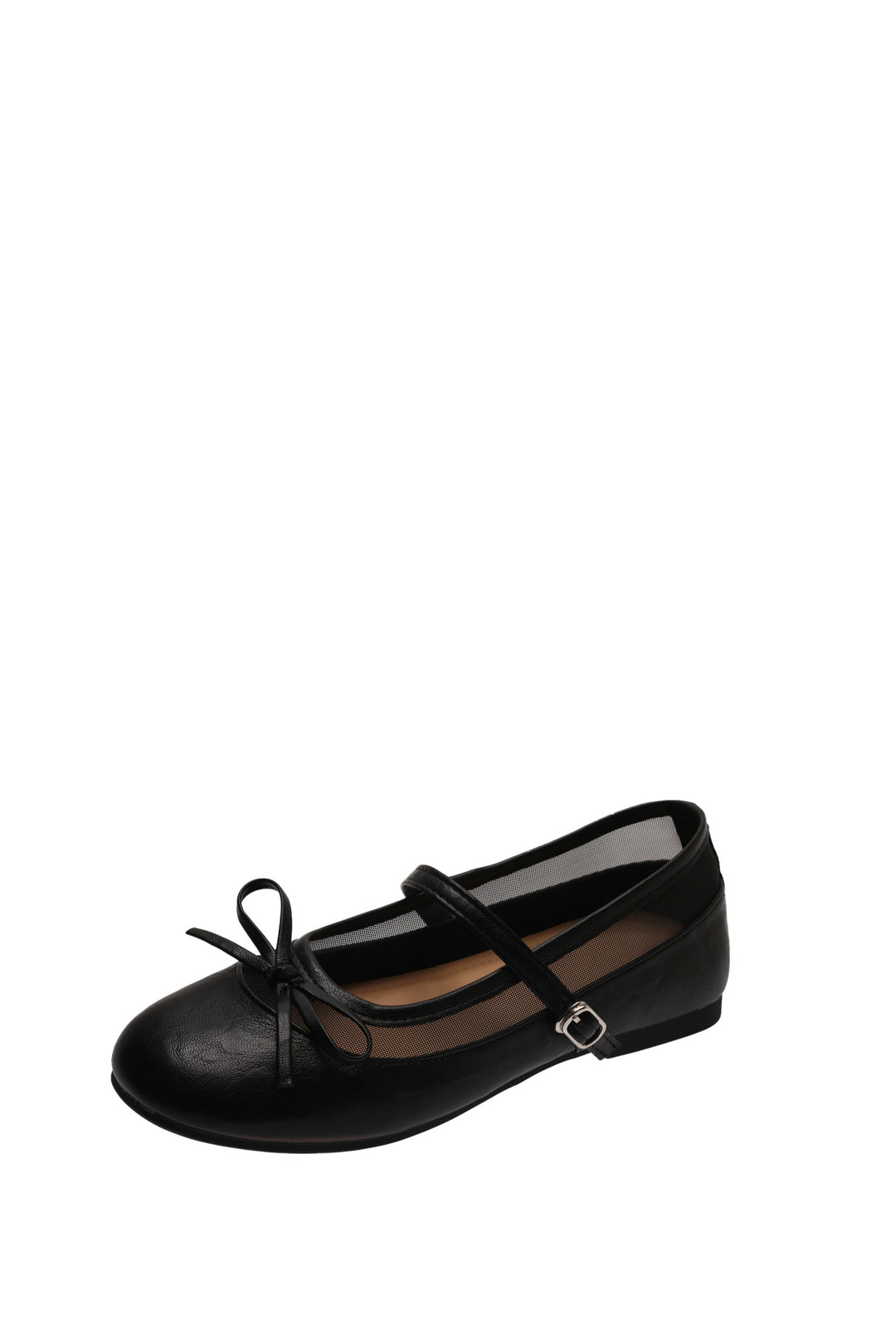 Damen elegante Ballerinas mit zartem Schleifen-Detail und atmungsaktiver Oberflächenstruktur EB