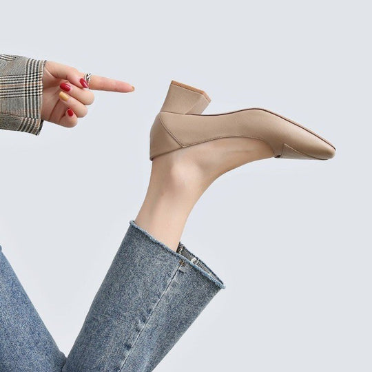 Damen Elegante Pumps mit modernem, spitzen Design und blockierten Absatz EB