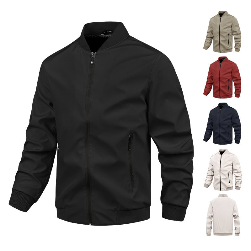 Herren moderne Bomberjacke mit elastischem Bündchen und praktischen Taschen EB