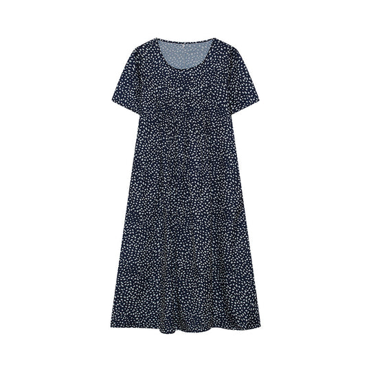 Damen Maxikleid mit floralem Design und weiten Ärmeln EB