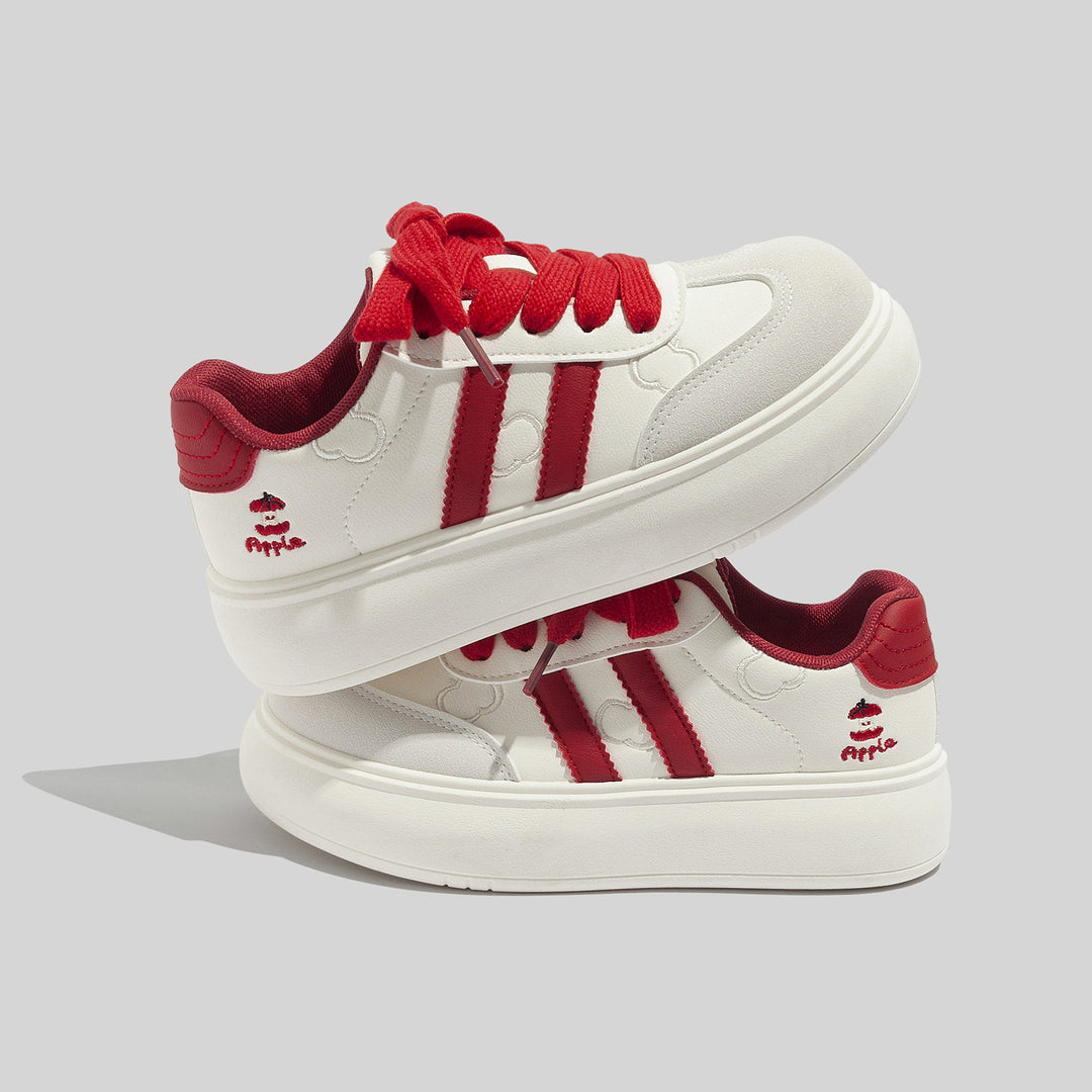 Damen Modische Sneakers mit verspielten Schleifenakzenten und atmungsaktiver Oberflächenstruktur EB