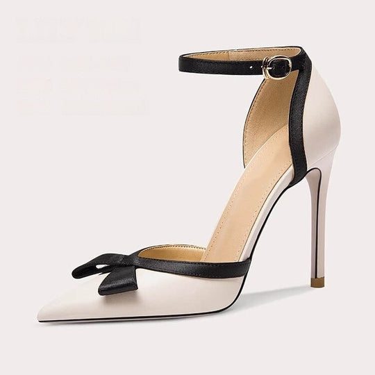 Damen elegante Slingback-Pumps mit zierlichem Schleifendetail EB