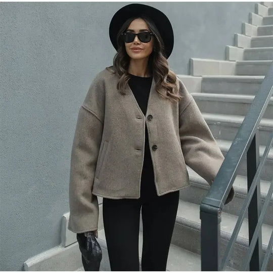 Damen Oversized Wolle-Blazer EB