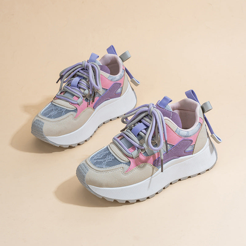 Damen Modische Sneakers mit ergonomischer Dämpfung und trendiger Sohle EB