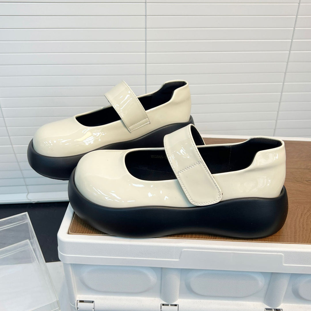 Damen Plateau Schnürschuhe mit praktischem Klettverschluss und trendigem Design EB