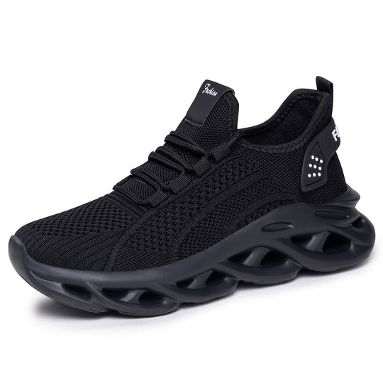 Damen nan atmungsaktive Strick-Fit Laufsneaker mit skulpturaler Luftkanal-Plateausohle EB