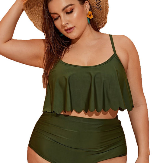 Damen Badeshort-Set mit attraktivem Rüschendesign EB