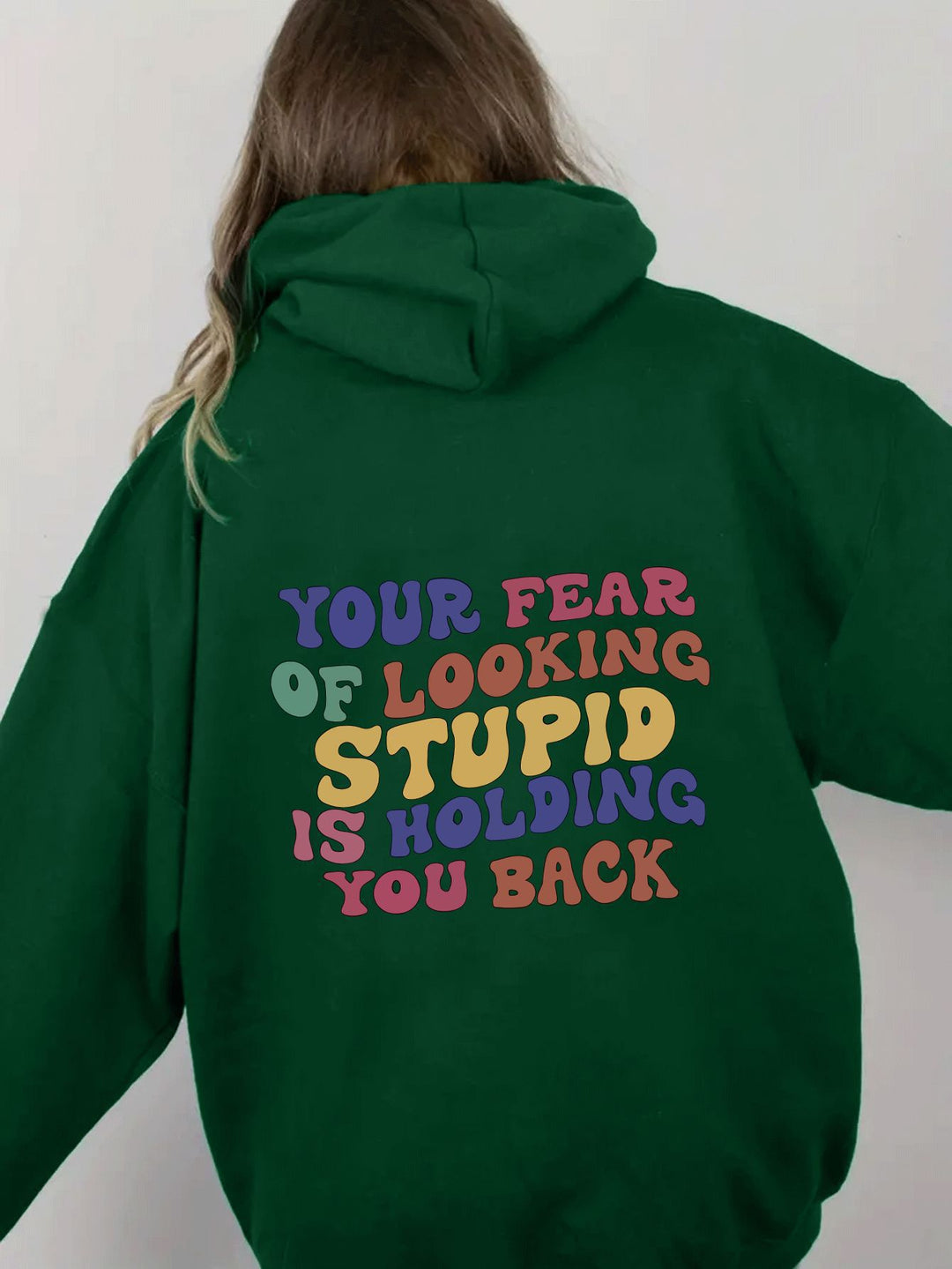 Damen Kapuzensweater mit inspirierendem Statement-Druck EB