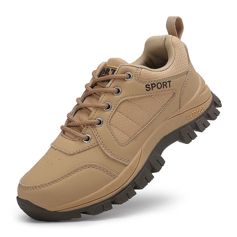 Herren nan robuster Schnür-Freizeitsneaker mit tiefem Stollenprofil, gepolstertem Schaft und praktischer Zuglasche EB