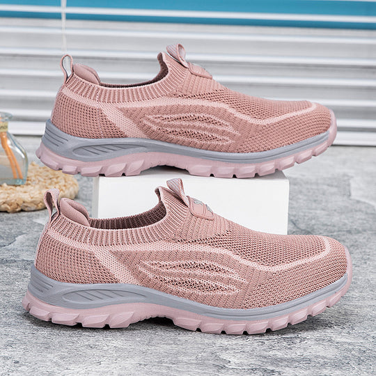 Damen Komfortable Slip-On Freizeitschuhe EB