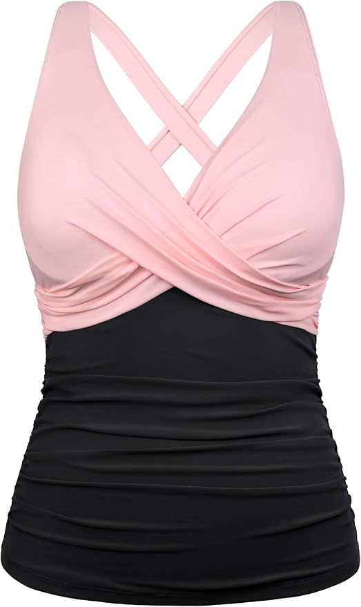 Damen Badeanzug mit Wickelschnitt und figurschmeichelndem Design EB