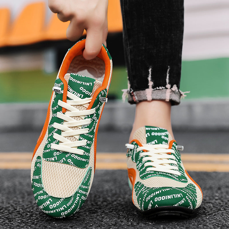 Damen Sportliche Sneakers mit atmungsaktiven Mesh-Obermaterial und rutschfester Sohle EB