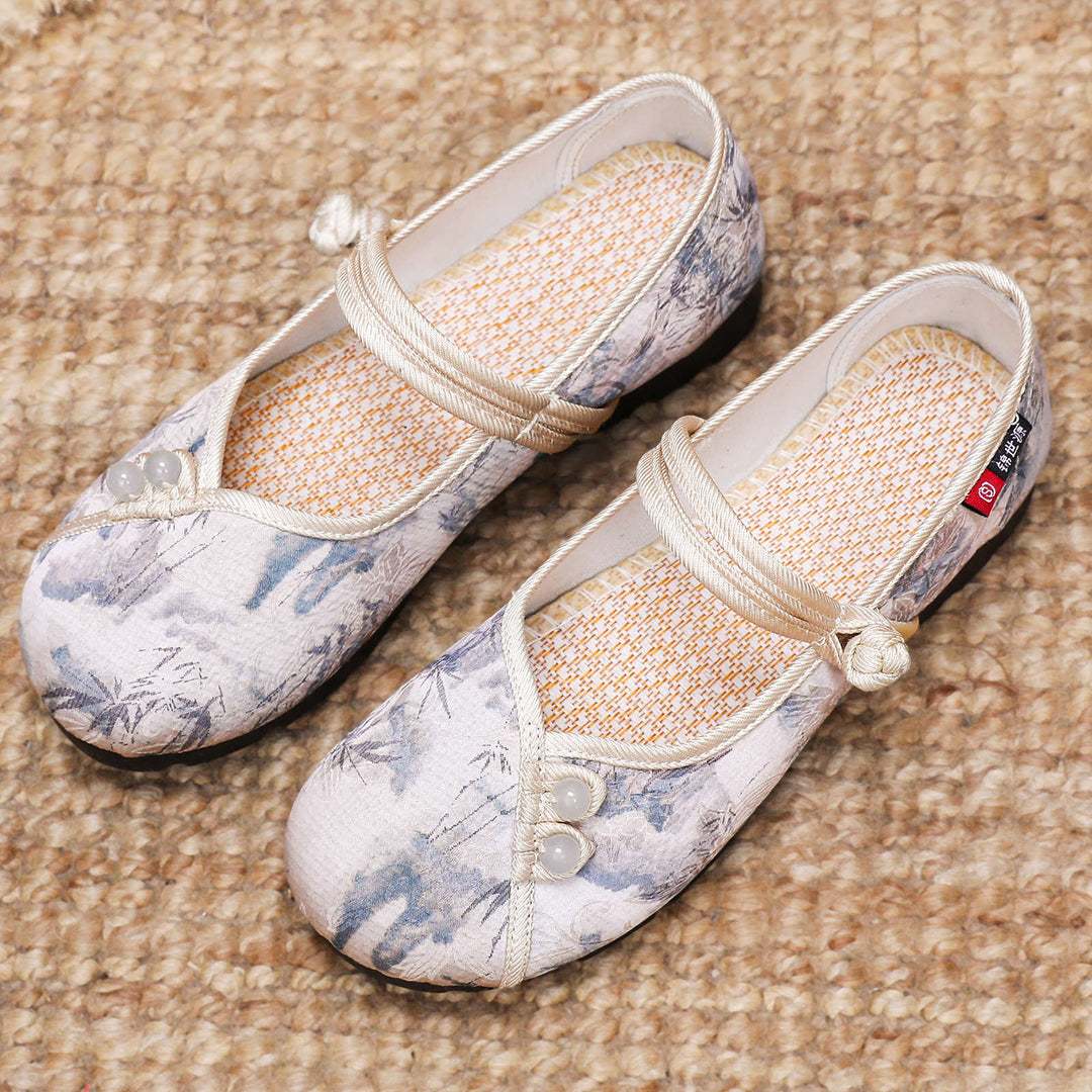 Damen ballerinas mit dekorativem Knopf-Design und komfortabler Sohle EB