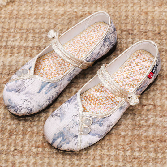 Damen ballerinas mit dekorativem Knopf-Design und komfortabler Sohle EB