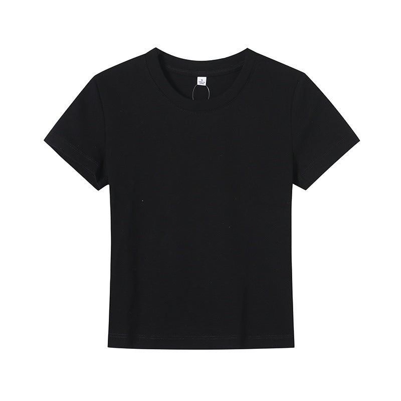 Damen Basic T-Shirt mit Rundhalsausschnitt und atmungsaktivem Material EB