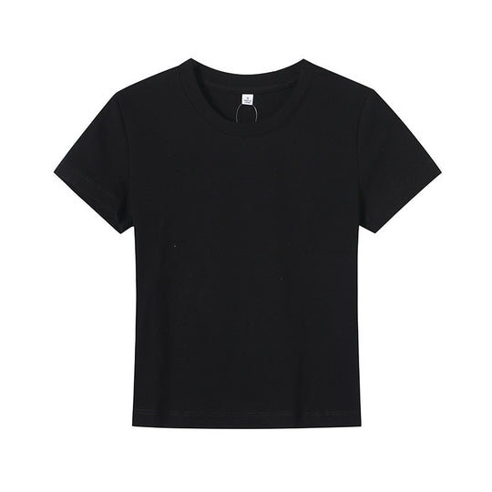 Damen Basic T-Shirt mit Rundhalsausschnitt und atmungsaktivem Material EB