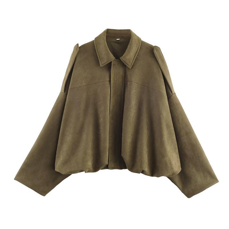 Damen Freizeitjacke im modischen Oversized-Design mit praktischen Taschen EB
