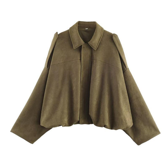 Damen Freizeitjacke im modischen Oversized-Design mit praktischen Taschen EB