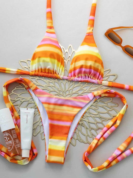 Damen Triangel-Bikini mit verstellbaren Bändern EB