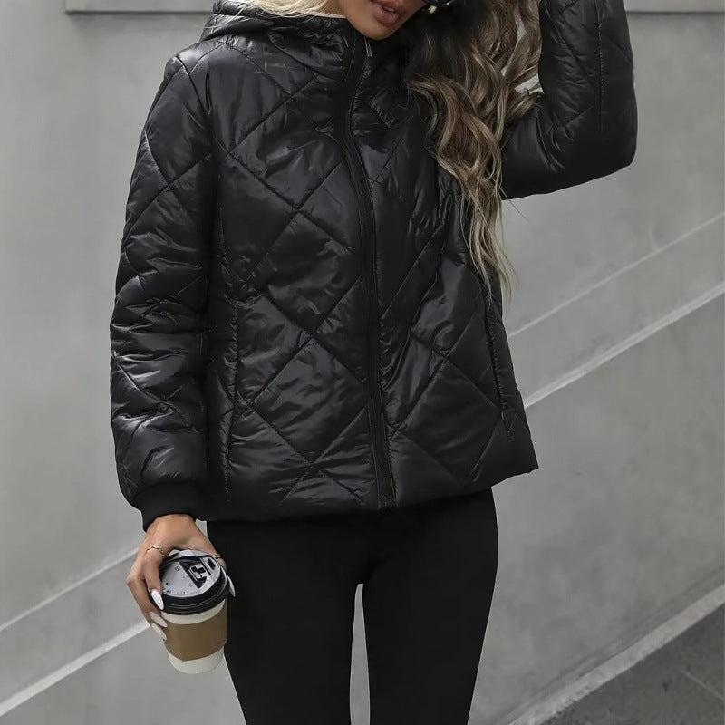 Damen gesteppte Winterjacke mit kuscheligem Fleece EB