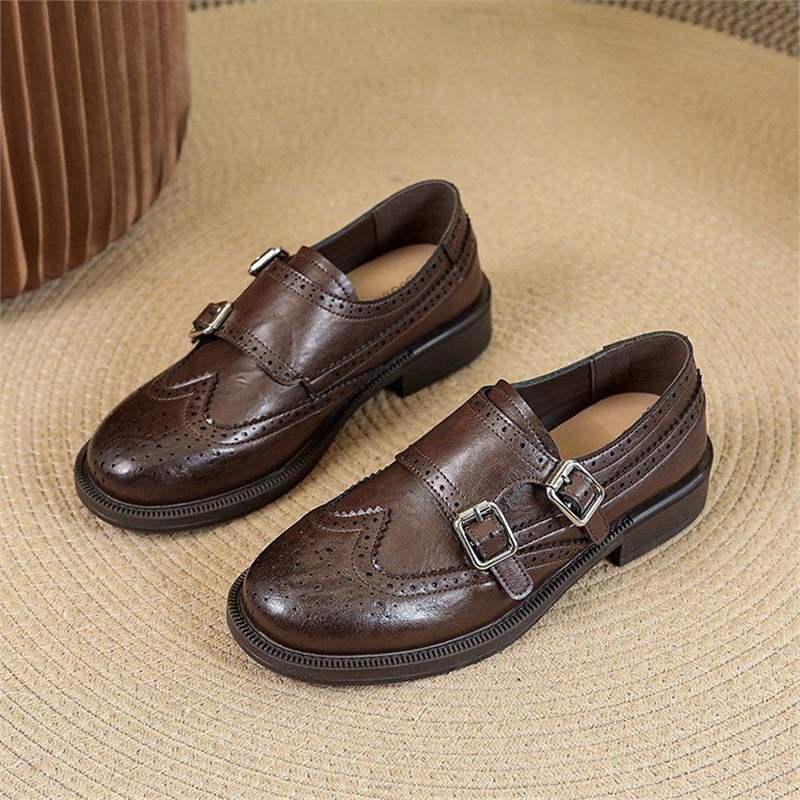 Damen elegante Slipper mit dekorativem Schnallen-Design EB