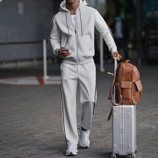 Herren Sportlicher Zweiteiliger Jogginganzug mit modernem Schnitt und praktischen Taschen EB