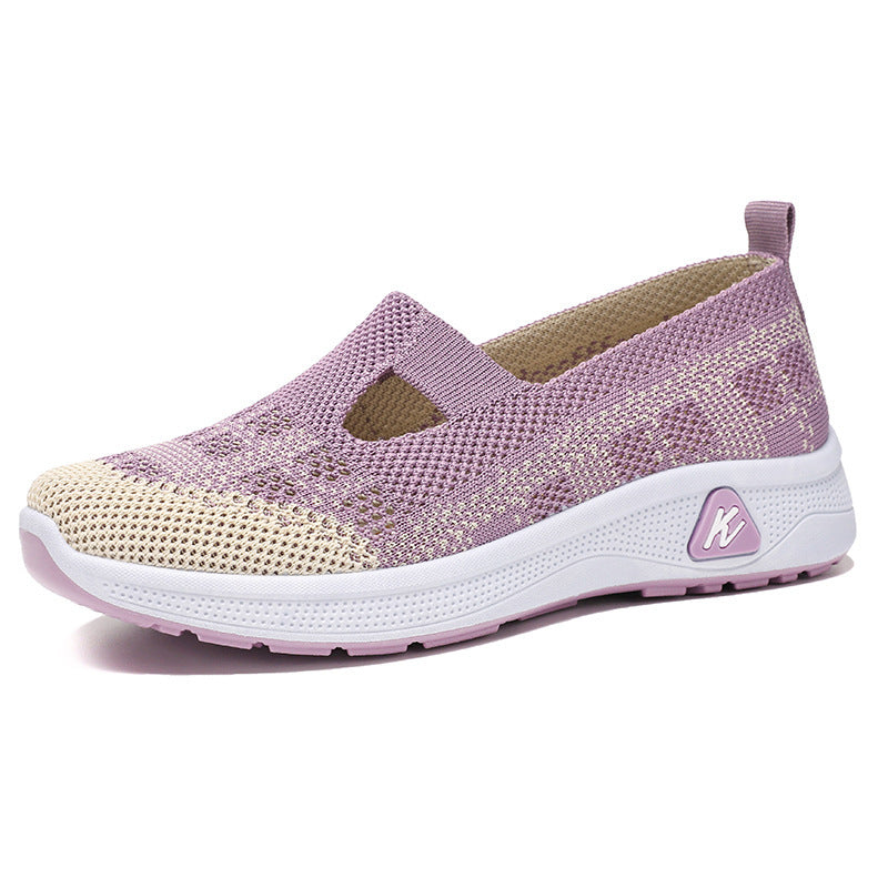 Damen Leichte Slip-On Sneakers mit flexibler Sohle und atmungsaktivem Obermaterial EB