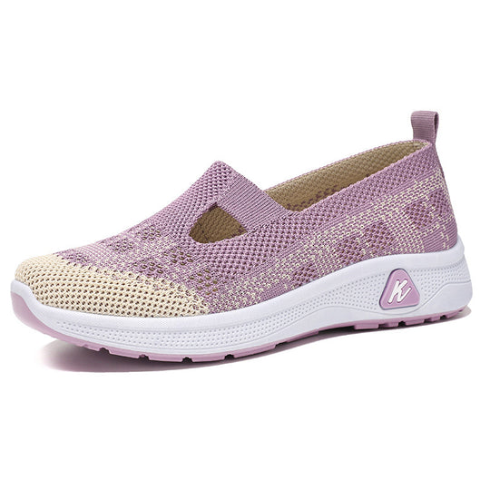 Damen Leichte Slip-On Sneakers mit flexibler Sohle und atmungsaktivem Obermaterial EB