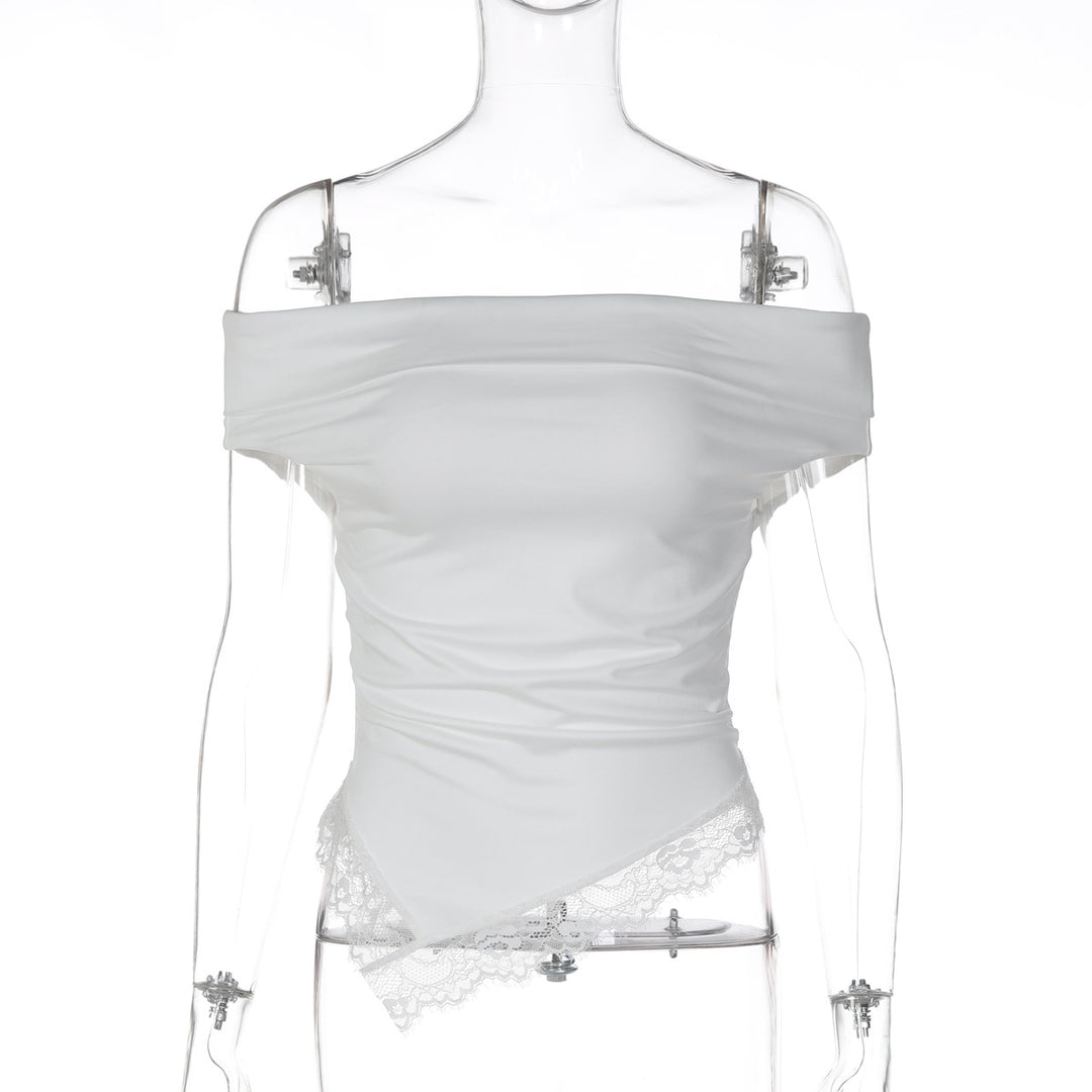 Damen Charmantes Off-Shoulder Top EB