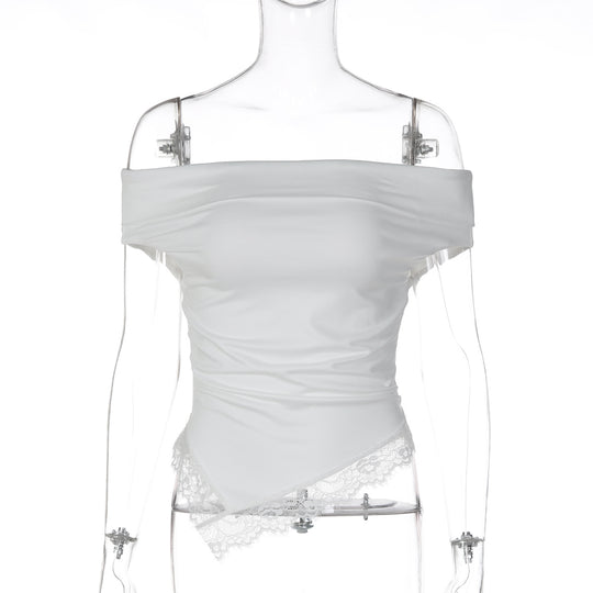 Damen Charmantes Off-Shoulder Top EB
